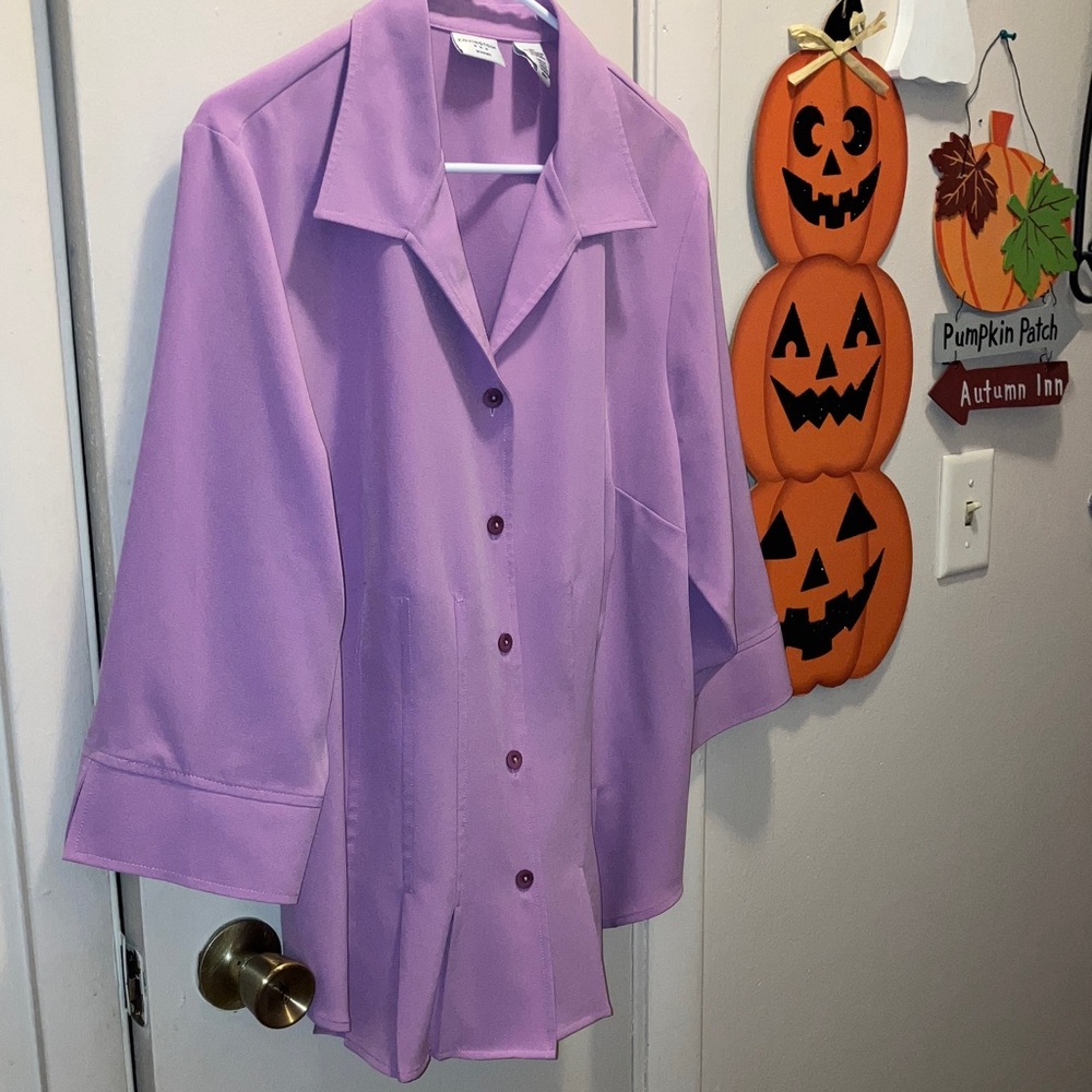 Covington Lavender Button-Up Blouse